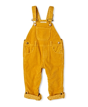 Dotty Dungarees Unisex Chunky Cord Overalls - Baby, Little Kid, Big Kid In Ochre