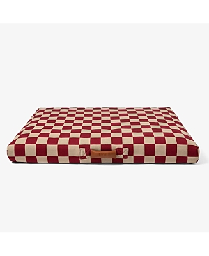 Lay Lo Checker Large Dog Bed In Red