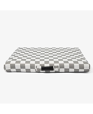 Lay Lo Checker Large Dog Bed In Grey