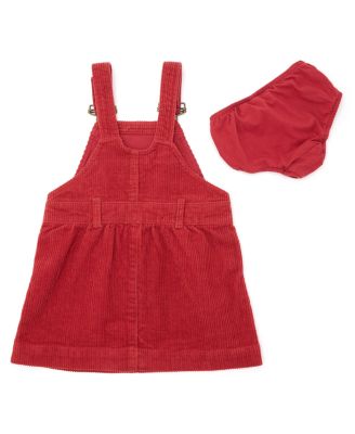 Girls' Robin Red Chunky Cord Overall Dress - Baby, Little Kid, Big Kid