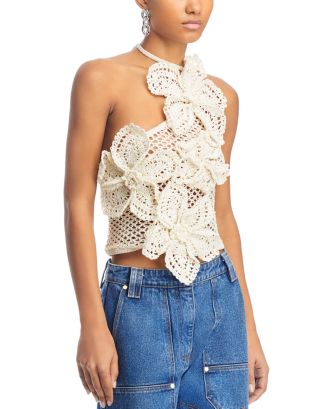 Cult Gaia Nazanin Crochet Single Shoulder Top | Bloomingdale's