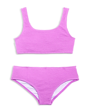 Limeapple Girls' Antonia Crinkle Square Neck Two Piece Swimsuit - Big Kid