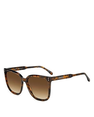 Shop Isabel Marant Square Sunglasses, 57mm In Havana/brown Gradient