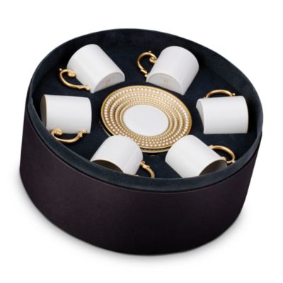 L'Objet - Perlee Espresso Cup and Saucer Gift Box