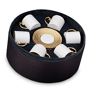 Shop L'objet Aegean Espresso Cup & Saucer Gift Box In Gold
