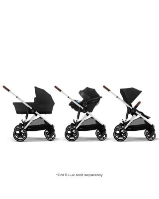 Gazelle S Single to Double Travel System Stroller + Aton G Swivel Infant Car Seat with SensorSafe