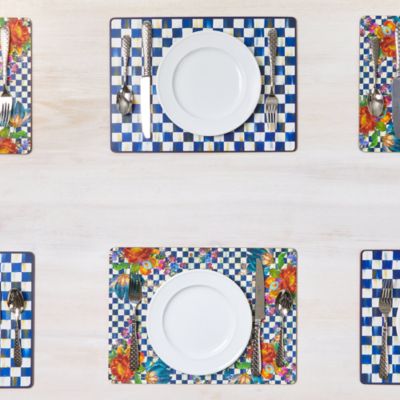 Royal Check Cork Back Placemats, Set of 4