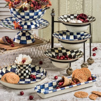 MacKenzie-Childs - Royal Check Serveware Collection