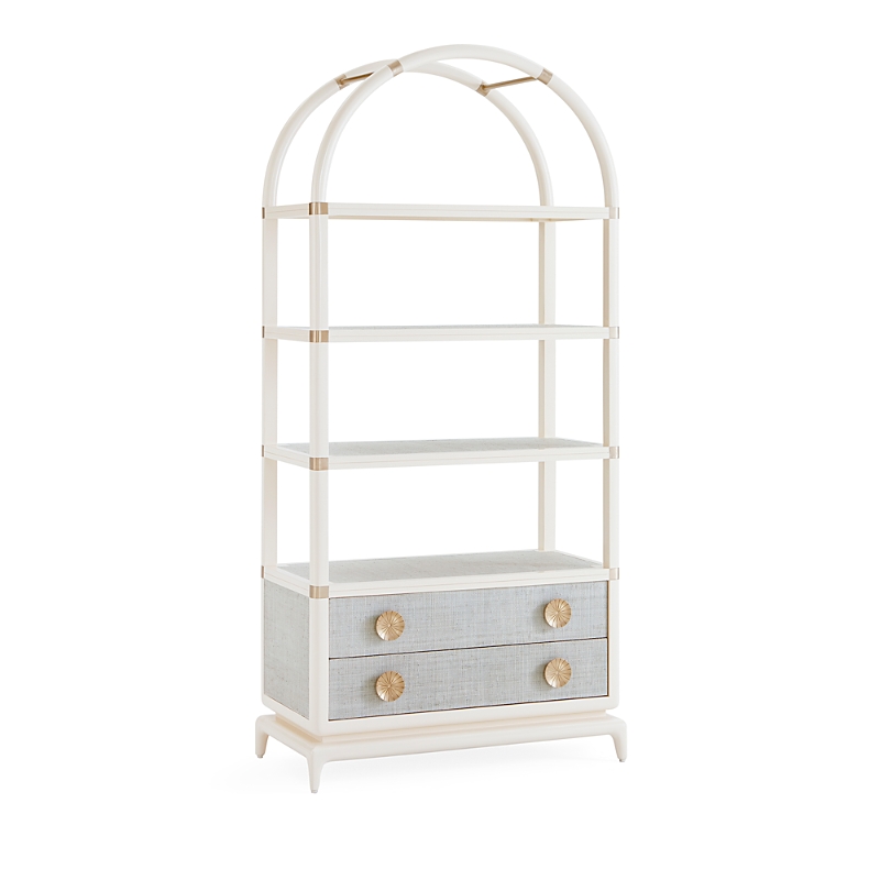 Jonathan Adler Siam Arched Etagere In White