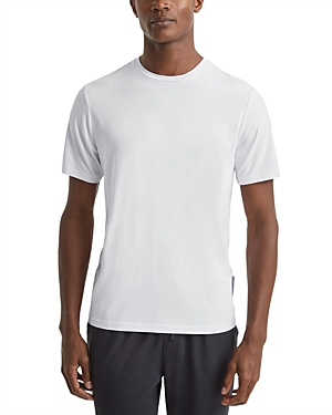 Shop Reiss Holt Short Sleeved Jersey Stretch Tee In White