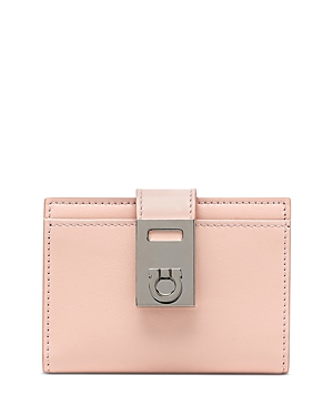 Ferragamo Hug Compact Wallet In Nylund Pink