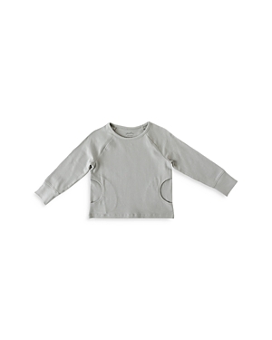Shop Pehr Unisex Essentials Pocket Long Sleeve Top - Baby In Soft Sea