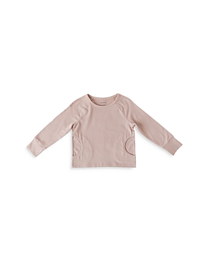 Shop Pehr Unisex Essentials Pocket Long Sleeve Top - Baby In Pale Pink