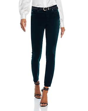 7 For All Mankind High Rise Ankle Skinny Jeans in Hunter Green