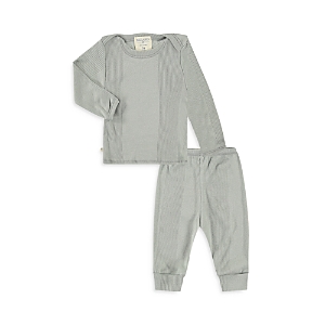 Shop Paigelauren Boys' Variegated Rib Tee & Pants Set - Baby In Gray