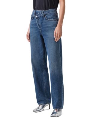 AGOLDE - Criss Cross High Rise Cotton Jeans in Control