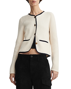 Shop Rag & Bone Nancy Crewneck Cardigan In Ivory