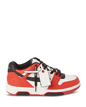 Shop Off-white Men's Out Of Office Low Top Sneakers In Red Black