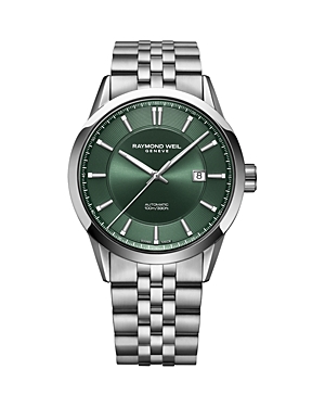 Shop Raymond Weil Freelancer Watch, 42mm In Green/silver