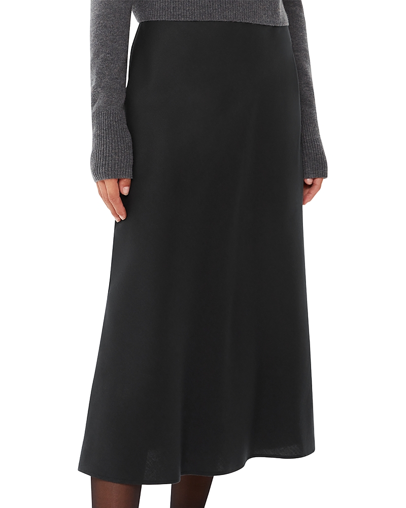 Whistles Louise Bias Cut Skirt In Black