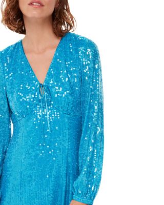 Sequin Keyhole Midi Dress