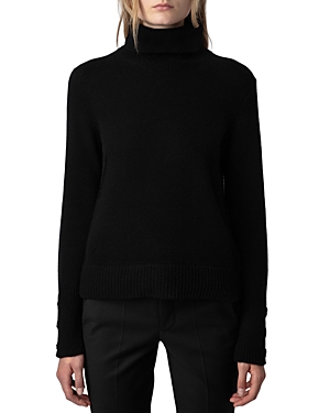 Shop Zadig & Voltaire Bijoux Boxy Fit Cashmere & Wool Sweater In Noir