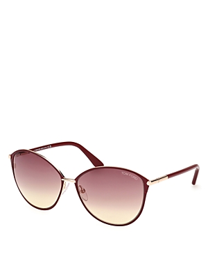 Tom Ford Bordeaux Round Sunglasses, 59mm