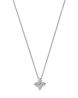 Bloomingdale's Diamond Flower Pendant Necklace in 14K White Gold, 1.0 ct. t.w.