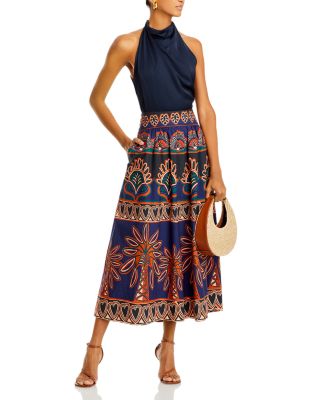 FARM Rio Anika Tapestry Midi Skirt Bloomingdale's