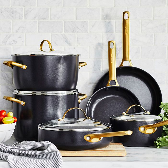 Greenpan Reserve Healthy Ceramic Nonstick Cookware, Set Of 10 In Coral
