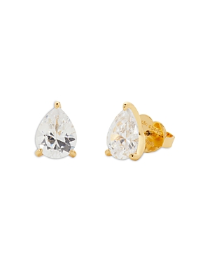 Shop Kate Spade New York Brilliant Statements Crystal Stud Earrings In Gold Tone In Crystal/gold