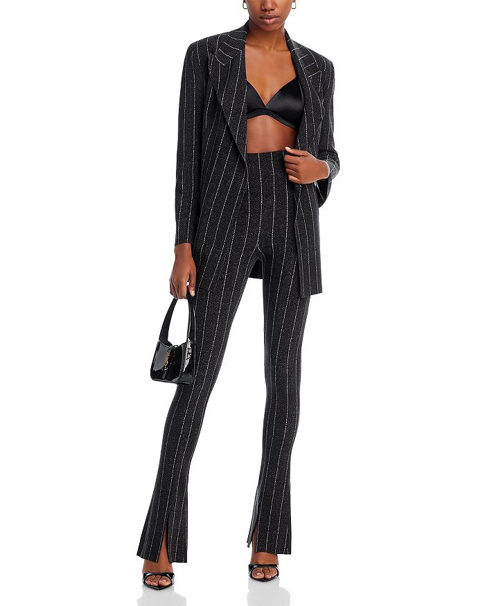 Norma Kamali Striped Jacket & Spat Leggings | Bloomingdale's