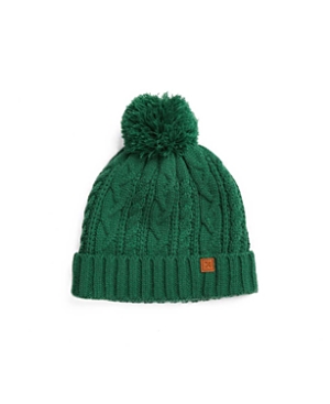 Northern Classics Unisex Cable Knit Pom-pom Hat - Baby, Little Kid, Big Kid In Pine Green