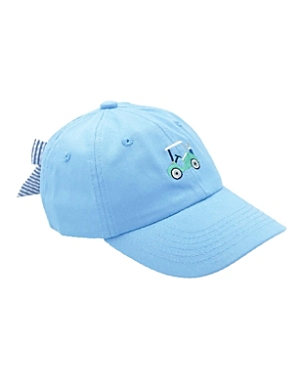 Bits & Bows Girls' Golf Cart Bow Baseball Hat In Blue - Little Kid