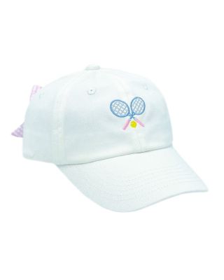 Bits & Bows - Bits & Bows Girls' Tennis Bow Baseball Hat in White - Little Kid