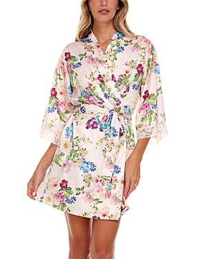 Flora Nikrooz Sabrina Satin Robe & Pajama Travel Set