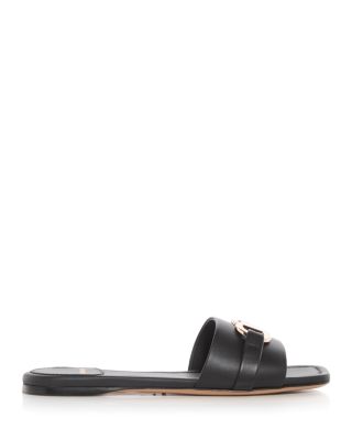 ★関税込★Ferragamo★double gancini sandals★ Ferragamo Women's Leah Double Gancini Slide Sandals