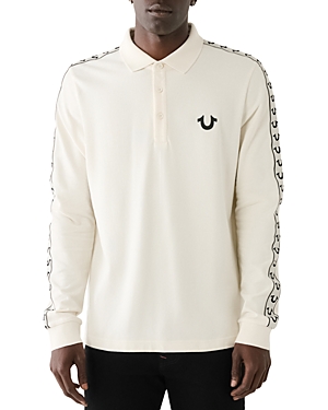 TRUE RELIGION LONG SLEEVE DAMASK POLO