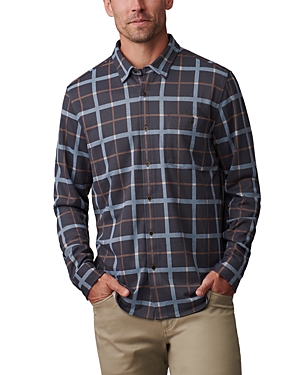 Shop Rhone Hardy Flannel Regular Fit Button Down Shirt In Navy/ Winwa