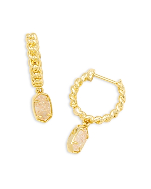 Kendra Scott Emilie Huggie Hoop Earrings In Gold Iridescent