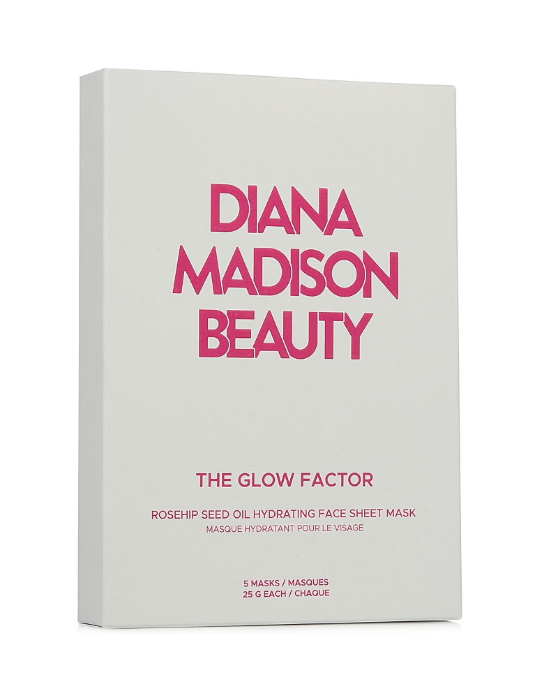 Diana Madison Beauty The Glow Factor Rosehip Seed Oil Hydrating Face Sheet Mask, Pack of 5 ($50 value)