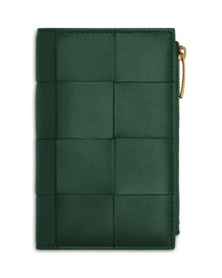 【BOTTEGA VENETA】Medium Cassette Bi-Fold ZipWalletChamomile Bottega Veneta Medium Cassette Leather Bifold Zip Wallet