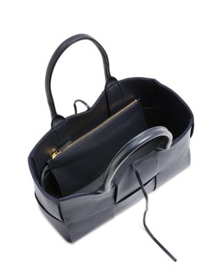 Small Arco Intreccio Leather Tote