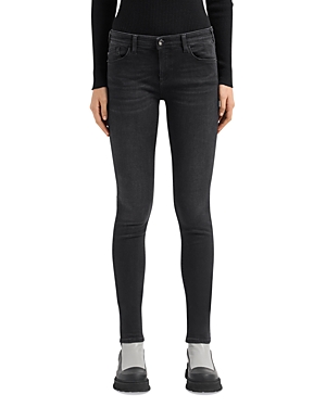 Shop Emporio Armani Super Skinny Jeans In Black