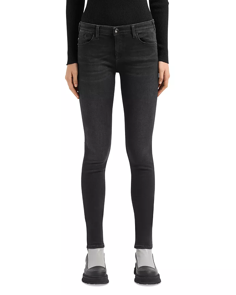Emporio Armani Super Skinny Jeans in Black