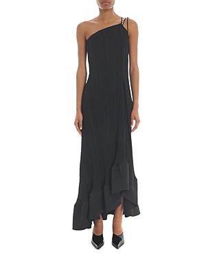 Lanvin Micro Pleated One Shoulder Gown