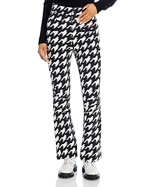 Perfect Moment Aurora High Waist Flared Ski Trousers In Houndstooth