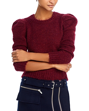 Derek Lam 10 Crosby Locken Long Sleeve Sweater In Merlot