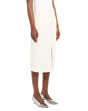 Theory Admiral Crepe Midi Trouser Skirt In Rice
