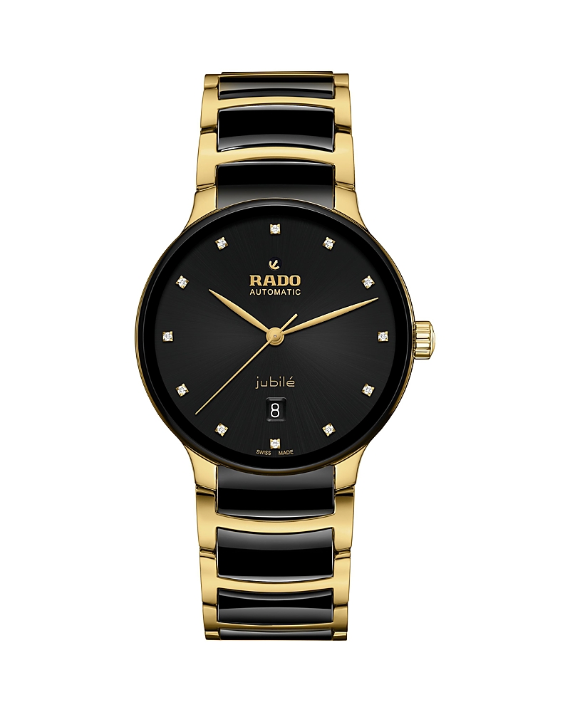 Rado R30080762 Centrix Automatic Diamonds High-tech Ceramic Stainless-steel Watch In Black